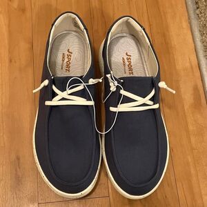 NWOT Jsport Navy Boat Shoes